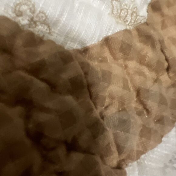 Vintage Handmade Bow Tie Pieced Single Quilt 73x66 - Picture 10 of 16